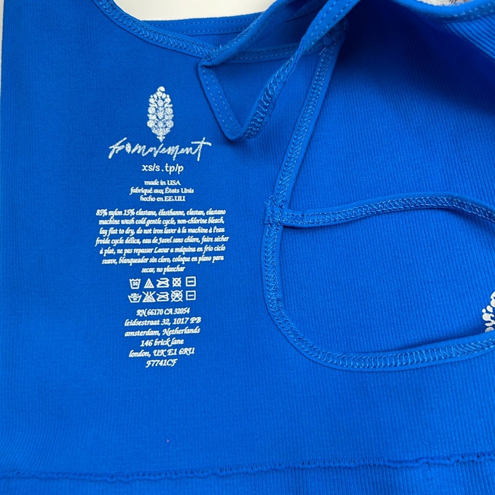 NWOT Free People Tighten Up Low Back Tank Color: Blueprint Size XS/S(0-6) - Picture 11 of 11